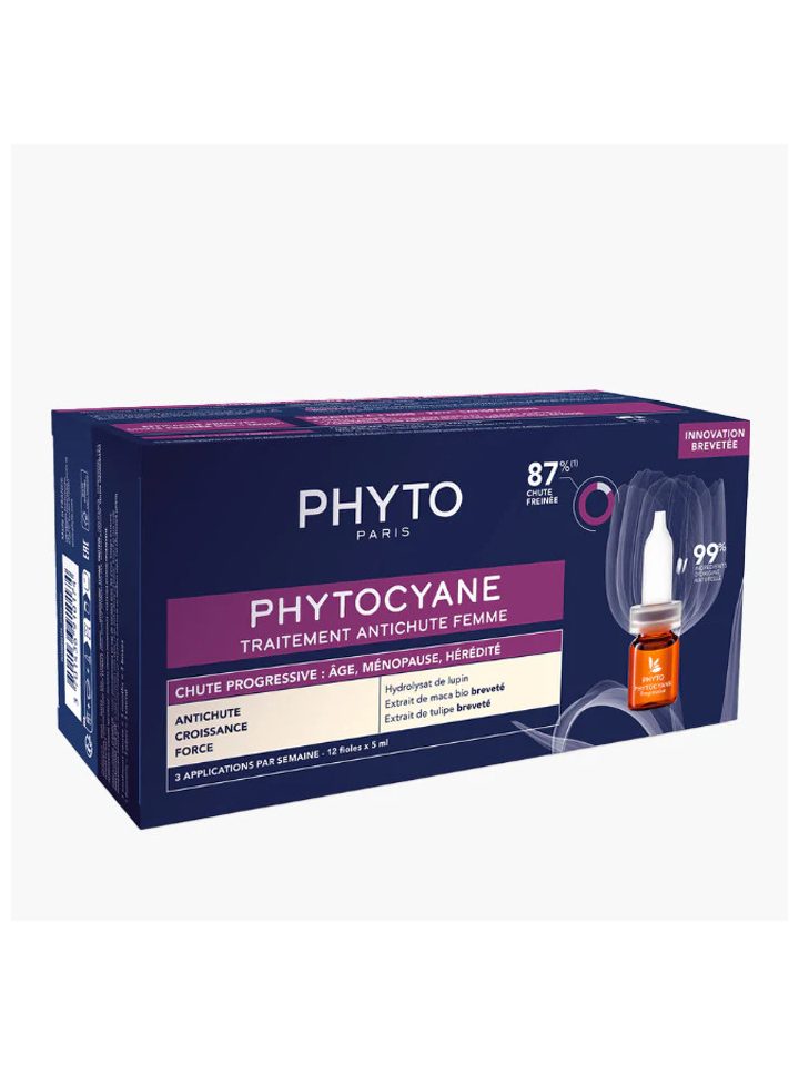 Phyto Phytocyane Kadınlar İçin Dönemsel Saç Dökülmesi Karşıtı Bakım 12 Ampul x 5 ml