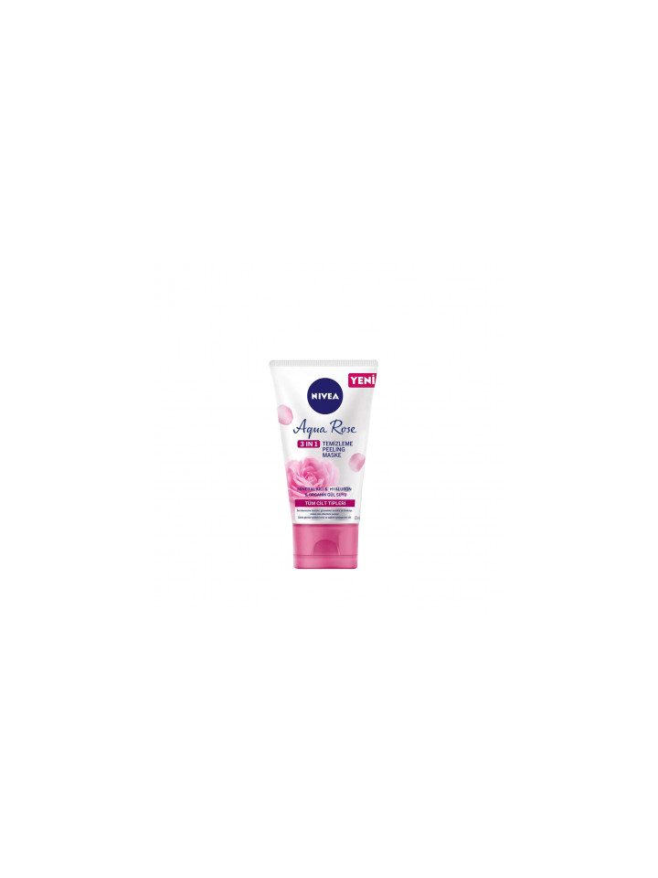 Nivea Aqua Rose Gül Suyu içeren 3 ü 1 Arada Temizleme Peeling Maske 150 ml
