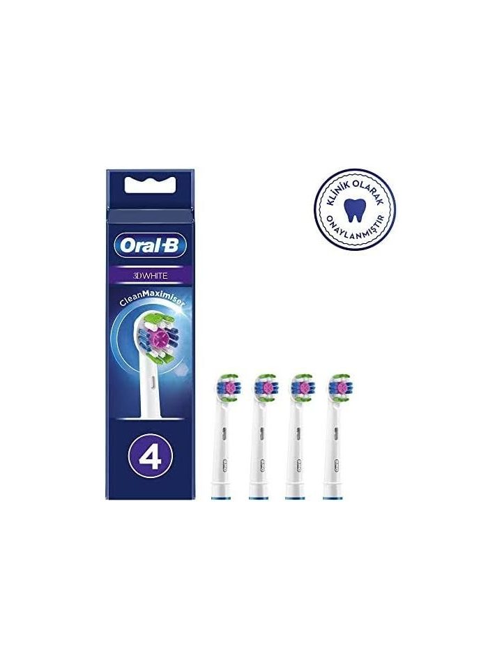 Oral B Şarjlı Diş Fırçası Yedek Başlık 4 lü 3D White