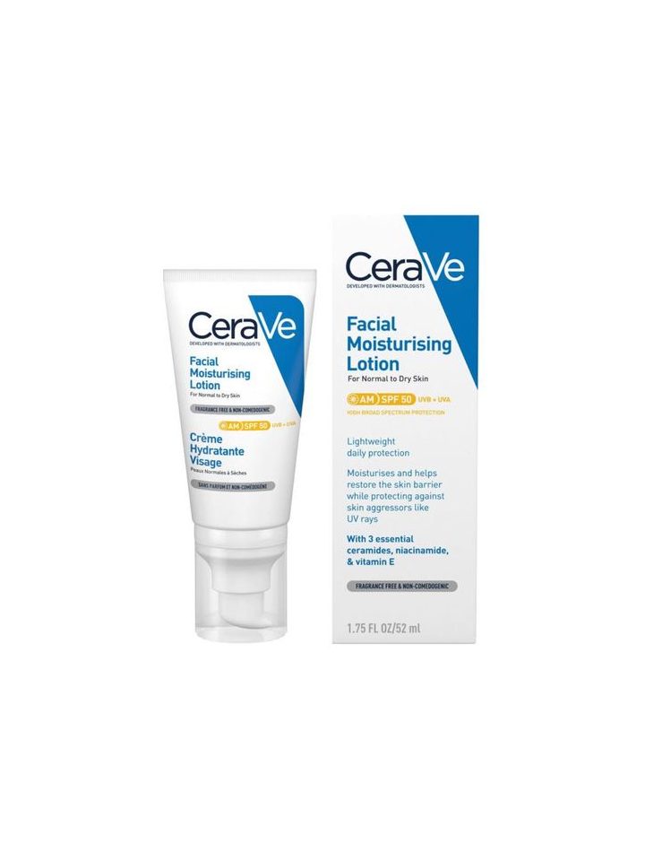 Cerave Normal ve Kuruya Dönük Ciltler İçin Yüz Kremi SPF 50 52 ml
